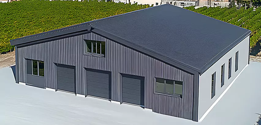Corrugated Garage Roof Repair in Crystal Lake