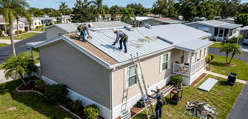 Mobile Home Metal Roof Replacement in Crystal Lake