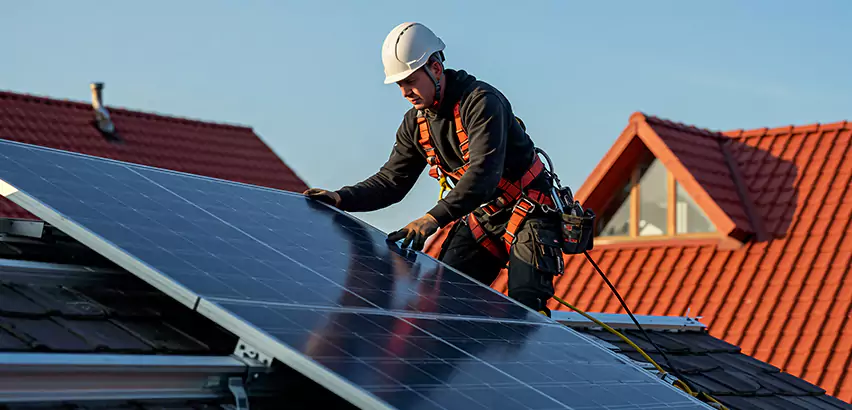 Solar Panels on Steel Roof Installation in Crystal Lake